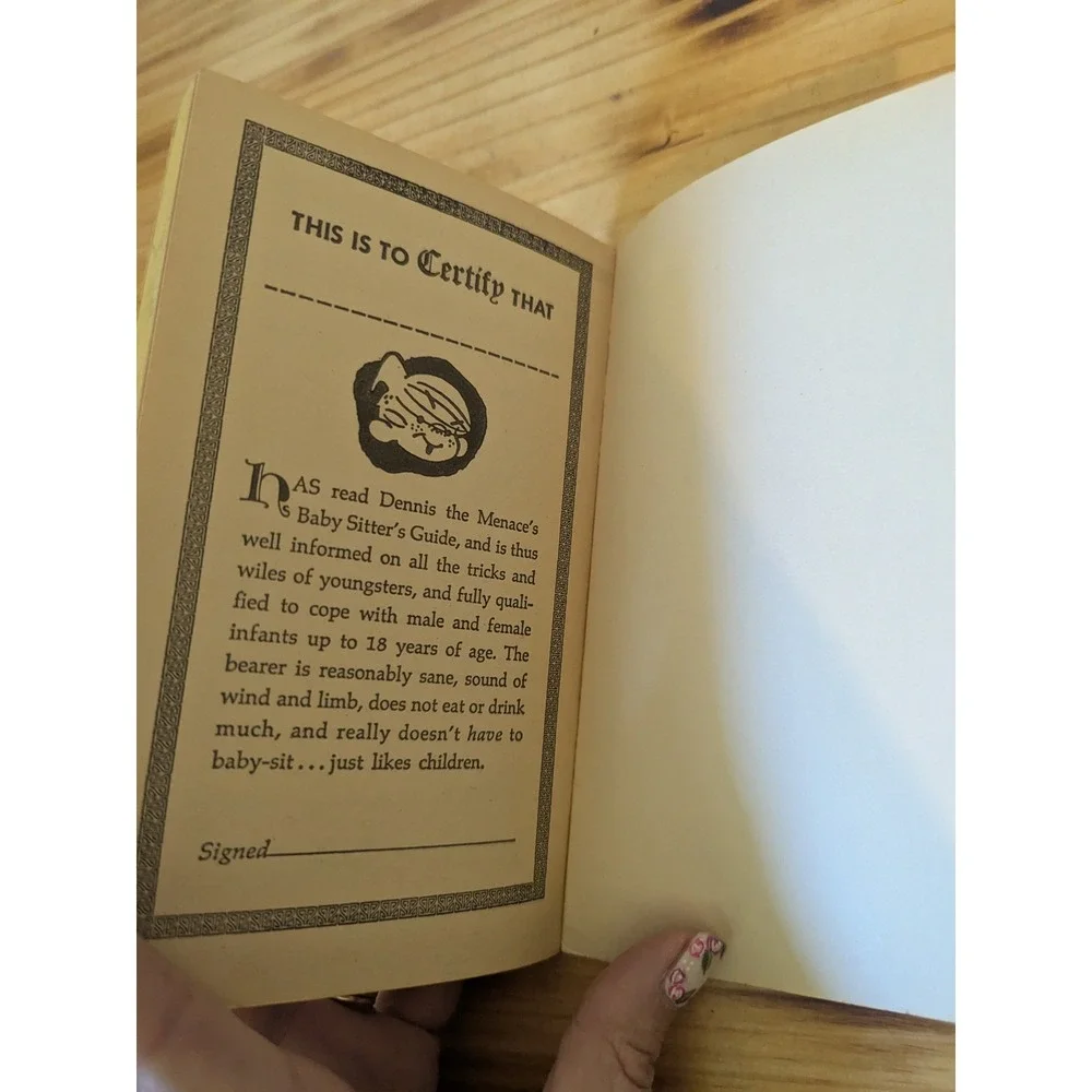 Dennis the Menace Baby Sitters‎ Guide 1961 Paperback Book by Harmon & Ketcham